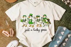 Just A Lucky Goose St Patrick's Day PNG, Funny Goose PNG Product Image 5