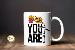 Cute Kawaii Burger and Fries -You are enough Product Image 1