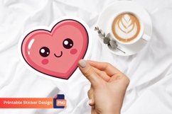 Cute Kawaii Heart Sticker, Adorable Heart Sticker Product Image 1