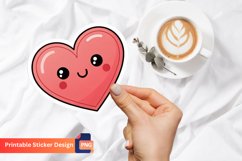 Cute Kawaii Heart Sticker, Adorable Heart Sticker Product Image 1
