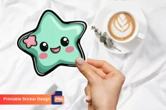 Cute Kawaii Star Sticker, Adorable Kawaii Star Sticker Product Image 1