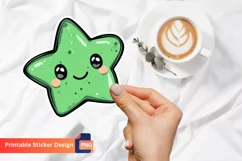 Cute Kawaii Star Sticker, Adorable Kawaii Star Sticker Product Image 1