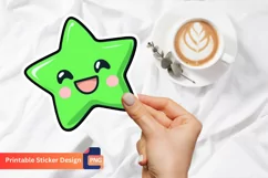 Cute Kawaii Star Sticker, Adorable Kawaii Star Sticker Product Image 1