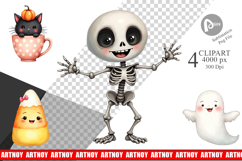 Cute Kids Halloween Clipart Product Image 1