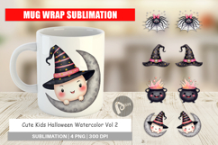 Cute Kids Halloween Mug Wrap Product Image 1