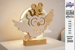 Kids Night Light Stand Laser Cut | Table Lamp | Desk Decor Product Image 1