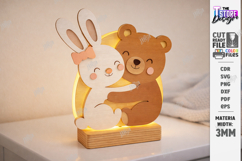 Kids Night Light Stand Laser Cut | Table Lamp | Desk Decor Product Image 1