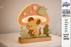Cute Kids Night Light Stands Laser Cut Bundle | Table Lamps Product Image 2
