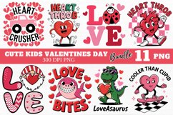 Cute Kids Valentines Day Retro Bundle PNG Product Image 1