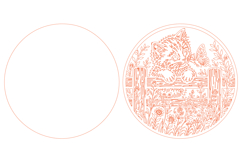 Cute Kitten &amp; Butterfly Laser Cut Wall Art Product Image 3