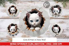 Wind Spinner Kitten in Wall Product Image 1