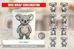 Mug Wrap Design Cute Koala Product Image 1
