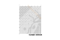 Cute ladybug geometric style easy cross stitch pattern - Tango Stitch