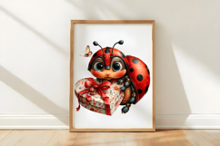 Cute Ladybug Valentine Clipart Product Image 3