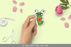 Cute Larva Reading The Book for Sticker Product Image 1
