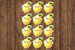 Cute Lemon Printable Stickers - PNG Sticker Sheet