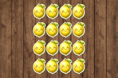 Cute Lemon Printable Stickers - PNG Sticker Sheet