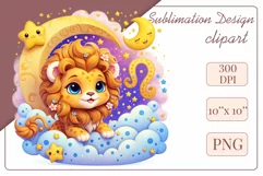 Friendly and cute 3D cartoon Leo - perfect clipart for your projects. Suitable for astrology, greeting cards, t-shirts, and more!