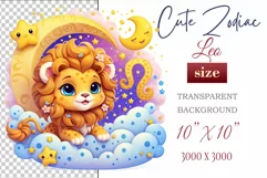 Friendly and cute 3D cartoon Leo - perfect clipart for your projects. Suitable for astrology, greeting cards, t-shirts, and more!