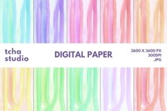 Cute Line Watercolor Digital Papers Background Product Image 1