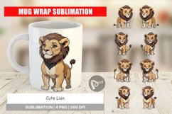 Mug Wrap Design Cute Lion Product Image 1