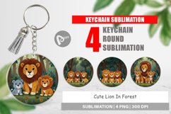 Keychain Cartoon Lion in Forest Product Image 1