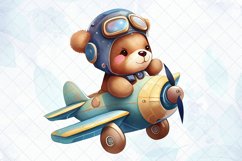 Cute Little Bear Flying on Plane Sublimation Product Image 4