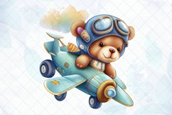 Cute Little Bear Flying on Plane Sublimation Product Image 7