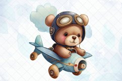 Cute Little Bear Flying on Plane Sublimation Product Image 8