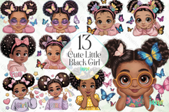 Cute Little Black Girl Sublimation Product Image 1