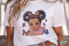 Cute Little Black Girl Sublimation Product Image 4