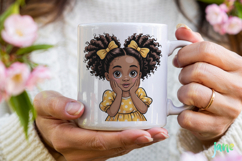 Cute Little Black Girl Sublimation Product Image 3