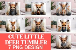 Cute little deer Sublimation Tumbler Design Product Image 1