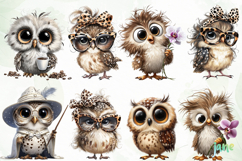 Cute Little Owl Clipart Sublimation Product Image 4