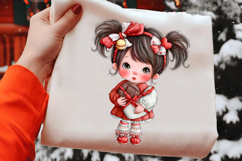Cute Little Valentine Girls Clipart Product Image 2