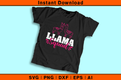 Cute Llama Squad SVG Funny Matching Friends Design Product Image 2