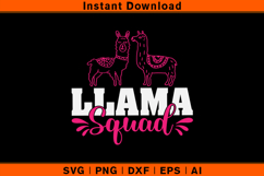 Cute Llama Squad SVG Funny Matching Friends Design Product Image 1