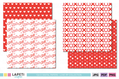 Coordinated Valentine digital paper collection