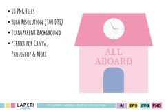 valentine railway clipart pack for printables and decor