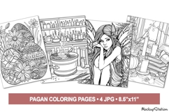 Cute Magic Coloring Pages for Adults | Printable Papers Product Image 1