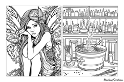 Cute Magic Coloring Pages for Adults | Printable Papers Product Image 3