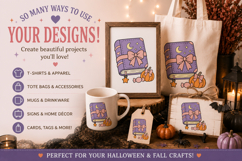 Cute Magic Spell Book SVG with Bow, Pumpkin &amp; Candy Product Image 2