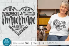 Make something special for your Grandma Mamaw with this heartwarming SVG design. Ideal for use with Cricut or Silhouette cutting machines for creating custom t-shirts and tote bags.