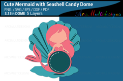 cute mermaid with seashell base candy dome holder Product Image 2