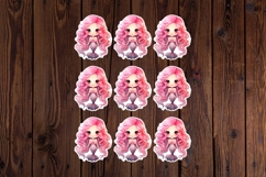 Cute Mermaid Printable Stickers - PNG Sticker Sheet