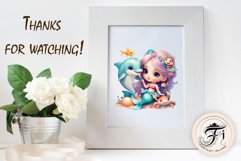 Explore our delightful mermaid watercolor clipart, perfect for invitations, greeting cards, scrapbooking, and seasonal crafts. Ideal for sublimation designs on transparent backgrounds, as well as birthday cards, T-shirt designs, children&#039;s prints and deco