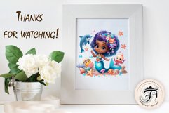 Explore our delightful mermaid watercolor clipart, perfect for invitations, greeting cards, scrapbooking, and seasonal crafts. Ideal for sublimation designs on transparent backgrounds, as well as birthday cards, T-shirt designs, children&#039;s prints and deco