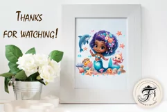 Explore our delightful mermaid watercolor clipart, perfect for invitations, greeting cards, scrapbooking, and seasonal crafts. Ideal for sublimation designs on transparent backgrounds, as well as birthday cards, T-shirt designs, children's prints and deco