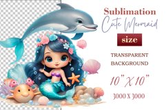 Explore our delightful mermaid watercolor clipart, perfect for invitations, greeting cards, scrapbooking, and seasonal crafts. Ideal for sublimation designs on transparent backgrounds, as well as birthday cards, T-shirt designs, children&#039;s prints and deco