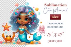 Explore our delightful mermaid watercolor clipart, perfect for invitations, greeting cards, scrapbooking, and seasonal crafts. Ideal for sublimation designs on transparent backgrounds, as well as birthday cards, T-shirt designs, children&#039;s prints and deco